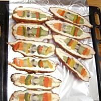 Szaszłyk w roladzie drobiowej