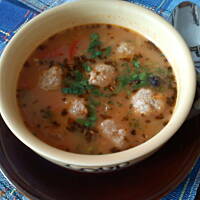 Szybka zupa z pulpecikami