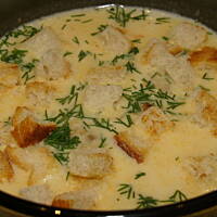 Zupa serowa z klopsikami