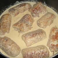 Duszony schab -roladki