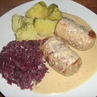 Duszony schab -roladki