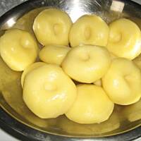 Biale kluski z jajkiem