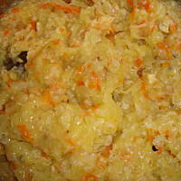 Kapusta kiszona gotowana z kaszą jęczmienną