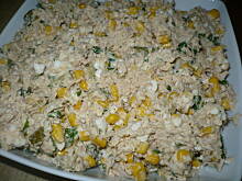 Fot. Mońcia, sałatka z tuńczykiem i ryżem