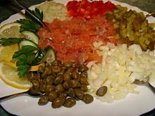 Fot. beata66, przystawka z wędzonym łososiem