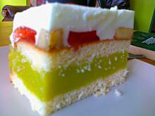Fot. kaha87ha, Biszkopt z owocami i cytrynową pianką