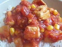 Fot. miya, Ryż z mięsem i sosem słodko kwaśnym