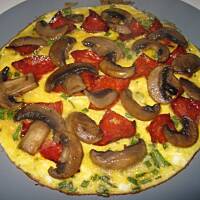 Omlet z pieczarkami i chorizo