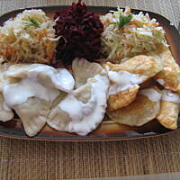 Pierogi z kaszą i twarogiem