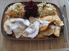 Fot. Aishka, Pierogi z kaszą i twarogiem