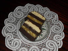 Fot. Teresa.Marcjan, Murzynek z jabłkami i kremem budyniowym