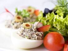 Fot. justynapelc, Jaja faszerowane pieczarkami