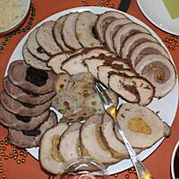 schab pieczony z owocami