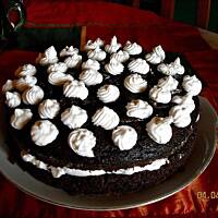 Ciasto kakaowe z nutella i bita smietana