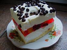 Fot. niebieska-różyczka, Ptasie mleczko z galaretką i czekoladowymi pchełkami