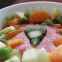 Mocno owocowy deser.