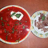 Barszcz ukraiński z wołowiną  - wielkanocny obiad