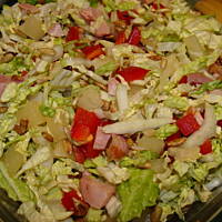 sałatka z wędzonym kurczakiem