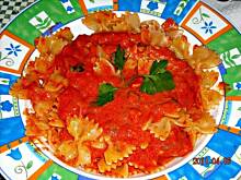 Fot. Gosia76, Makaron z sosem pomidorowym i lososiem ♨