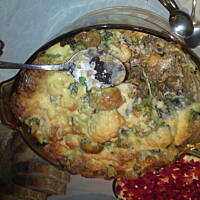 mega zapiekanka z mielonego, pod płaszczykiem kalafiorowym