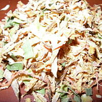 A'la risotto z domową jarzynką i zielonym groszkiem