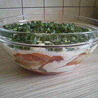 Sałatka z pomidorów, warstwowa