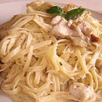 Linguine z karczochami w sosie z gorgonzoli