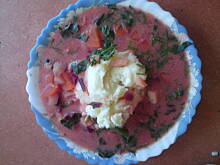 Fot. Kolorowa75, botwinkowa zupa na wyspie ziemniaczanej