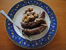 Fot. Afra, Biała kiełbasa pieczona w winie