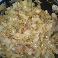 łazanki z mięsem i młodą kapustą