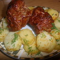 Żeberka w marynacie z kawą