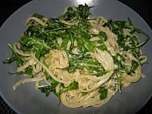 Fot. MoniaKociara, Linguine z rukolą, bazylią i cytryną