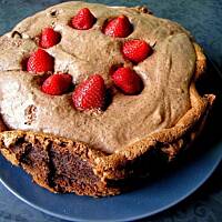 Czekoladowe ciasto z musem