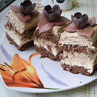 Przekładaniec kawowo budyniowy