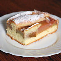 Najłatwiejsze ciasto z rabarbarem (owocami)