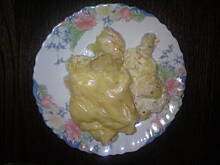 Fot. Kolorowa75, ziemniaki pieczone z czosnkiem, śmietaną i serem