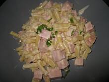 Fot. MoniaKociara, Makaron z szynką w sosie serowym