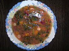 Fot. Kolorowa75, zupa botwinkowo- marchewkowo- chrzanowa