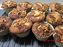Fot. kamila258, Muffinki jabłkowe z orzechowo-cynamonowa posypka