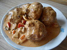 Fot. ezelka, Pulpeciki w sosie paprykowo-pieczarkowo-serowym