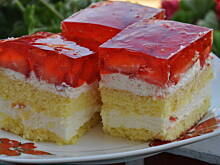Fot. Majka2, Biszkopt z bitą śmietaną i truskawkami