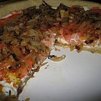 Tarta z wędzonym łososiem