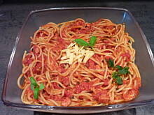 Fot. pralina, Spaghetti napoletana ale z szynką!