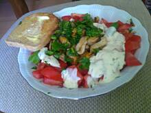 Fot. myelectrodream, Sałatka pomidorowa z owocami morza