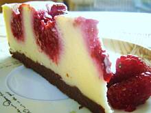 Fot. sebek, Sernik na czekoladowym spodzie z malinami