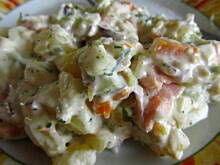 Fot. Kluko, Sałatka z wędzonym pstrągiem