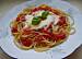 Fot. niebieska-różyczka, Spaghetti z pomidorami czosnkiem i mozzarellą