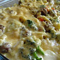 Zapiekanka makaronowa z klopsikami