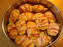 Fot. zegotka, Zapiekane ziemniaki owinięte boczkiem