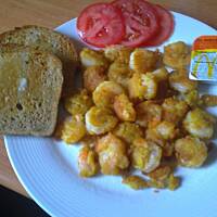 Przepyszne krewetki curry